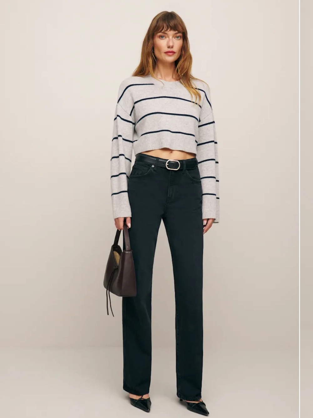 Val 90s Mid Rise Reformation Straight-Leg Jeans in Vana